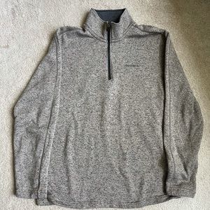 Eddie Bauer tan/brown quarter zip